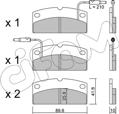 Cifam 822-1231-0 - Тормозные колодки, дисковые, комплект autospares.lv