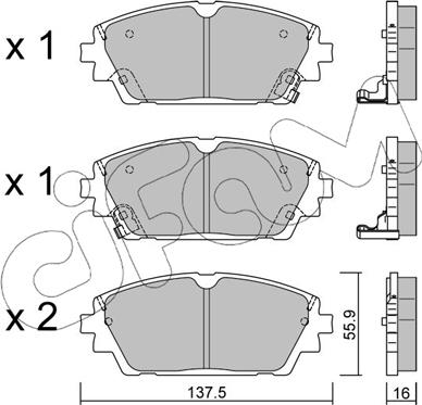 Cifam 822-1237-0 - Тормозные колодки, дисковые, комплект autospares.lv