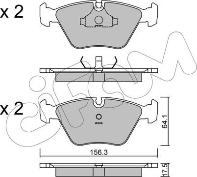 Cifam 822-122-1 - Тормозные колодки, дисковые, комплект autospares.lv