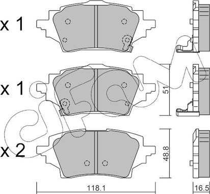 Cifam 822-1228-0 - Тормозные колодки, дисковые, комплект autospares.lv