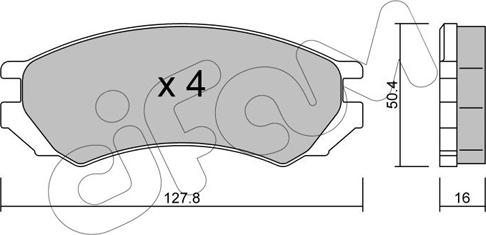 Cifam 822-179-0 - Тормозные колодки, дисковые, комплект autospares.lv