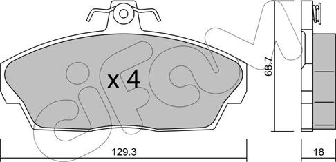 Cifam 822-174-1 - Тормозные колодки, дисковые, комплект autospares.lv