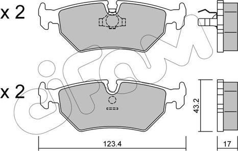 Cifam 822-178-0 - Тормозные колодки, дисковые, комплект autospares.lv