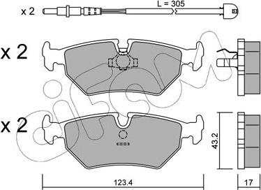 Cifam 822-178-1K - Тормозные колодки, дисковые, комплект autospares.lv