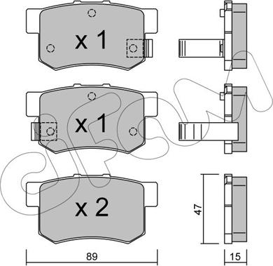 Cifam 822-173-0 - Тормозные колодки, дисковые, комплект autospares.lv