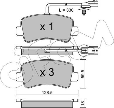 Cifam 822-899-0 - Тормозные колодки, дисковые, комплект autospares.lv