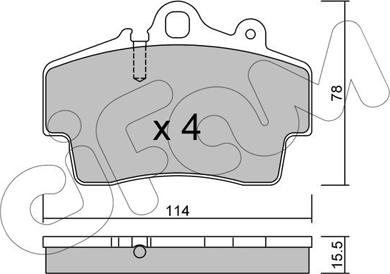 Cifam 822-891-0 - Тормозные колодки, дисковые, комплект autospares.lv