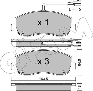 Cifam 822-898-0 - Тормозные колодки, дисковые, комплект autospares.lv