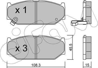 Cifam 822-897-0 - Тормозные колодки, дисковые, комплект autospares.lv