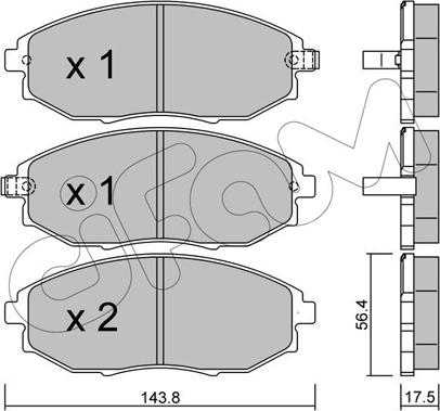 Cifam 822-845-0 - Тормозные колодки, дисковые, комплект autospares.lv