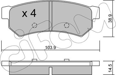 Cifam 822-846-0 - Тормозные колодки, дисковые, комплект autospares.lv