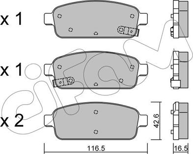 Cifam 822-840-0 - Тормозные колодки, дисковые, комплект autospares.lv