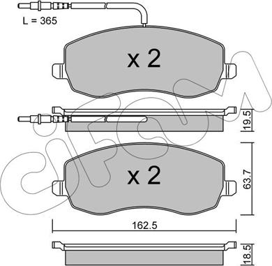 Cifam 822-847-0 - Тормозные колодки, дисковые, комплект autospares.lv