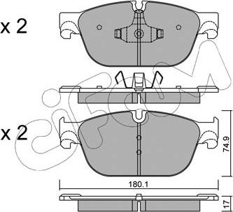 Cifam 822-854-0 - Тормозные колодки, дисковые, комплект autospares.lv