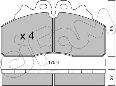 Cifam 822-850-0 - Тормозные колодки, дисковые, комплект autospares.lv