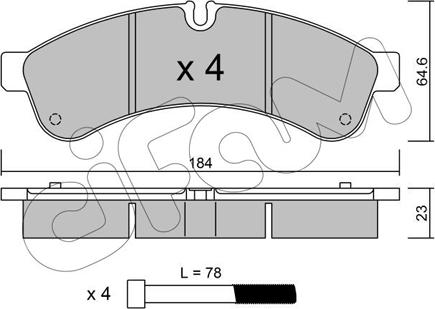 Cifam 822-851-0 - Тормозные колодки, дисковые, комплект autospares.lv