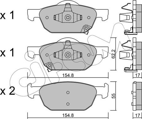 Cifam 822-866-0 - Тормозные колодки, дисковые, комплект autospares.lv