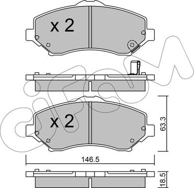 Cifam 822-862-1 - Тормозные колодки, дисковые, комплект autospares.lv