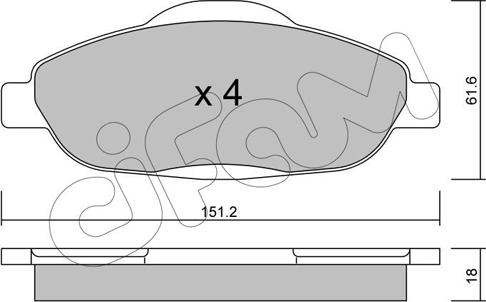 Cifam 822-804-0 - Тормозные колодки, дисковые, комплект autospares.lv