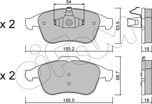 Cifam 822-803-0 - Тормозные колодки, дисковые, комплект autospares.lv