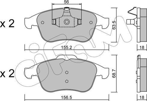 Cifam 822-803-1 - Тормозные колодки, дисковые, комплект autospares.lv