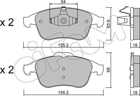 Cifam 822-803-2 - Тормозные колодки, дисковые, комплект autospares.lv