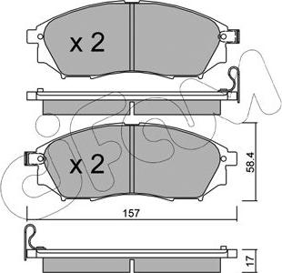 Cifam 822-819-0 - Тормозные колодки, дисковые, комплект autospares.lv