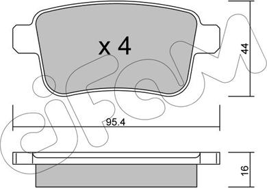 Cifam 822-814-0 - Тормозные колодки, дисковые, комплект autospares.lv