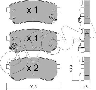 Cifam 822-815-0 - Тормозные колодки, дисковые, комплект autospares.lv