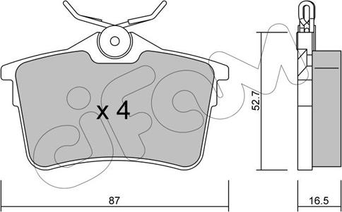 Cifam 822-816-0 - Тормозные колодки, дисковые, комплект autospares.lv