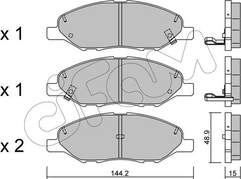 Cifam 822-811-0 - Тормозные колодки, дисковые, комплект autospares.lv