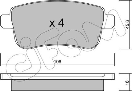 Cifam 822-818-0 - Тормозные колодки, дисковые, комплект autospares.lv