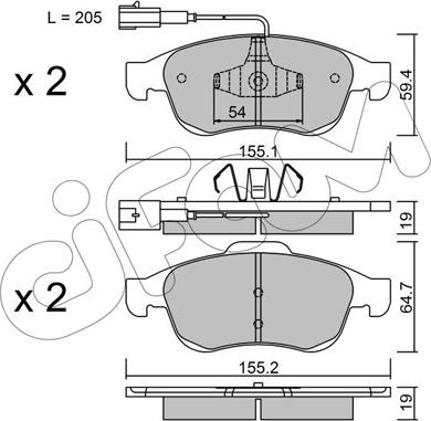 Cifam 822-817-1 - Тормозные колодки, дисковые, комплект autospares.lv