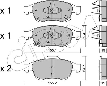 Cifam 822-817-2 - Тормозные колодки, дисковые, комплект autospares.lv