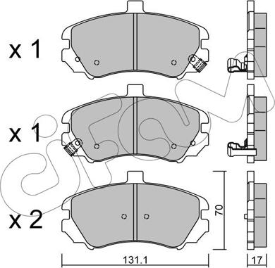 Cifam 822-884-0 - Тормозные колодки, дисковые, комплект autospares.lv