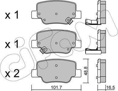 Cifam 822-880-0 - Тормозные колодки, дисковые, комплект autospares.lv