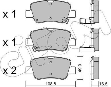 Cifam 822-881-0 - Тормозные колодки, дисковые, комплект autospares.lv