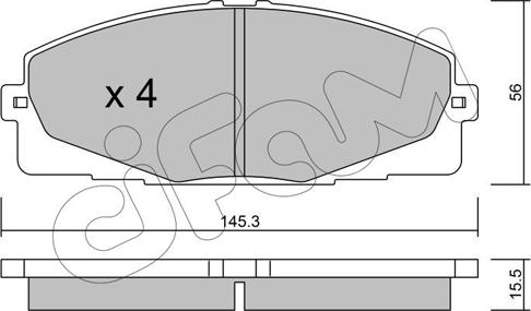 Cifam 822-883-0 - Тормозные колодки, дисковые, комплект autospares.lv