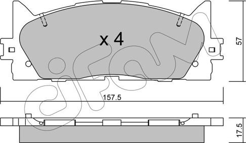 Cifam 822-882-0 - Тормозные колодки, дисковые, комплект autospares.lv