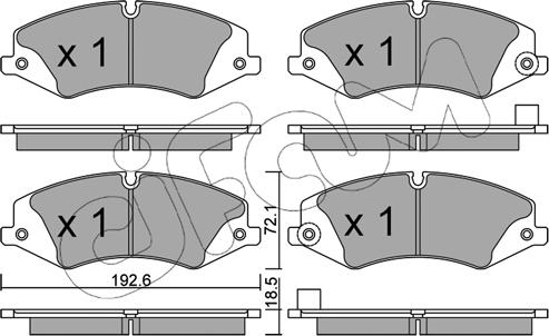 Cifam 822-836-6 - Тормозные колодки, дисковые, комплект autospares.lv