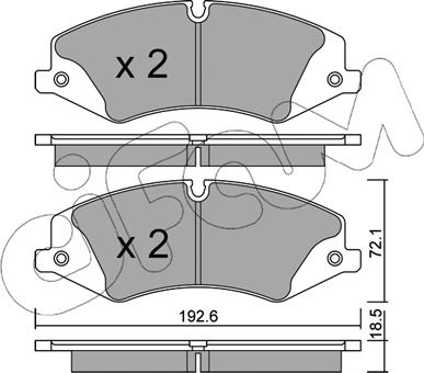 Cifam 822-836-0 - Тормозные колодки, дисковые, комплект autospares.lv