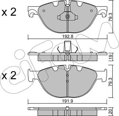 Cifam 822-830-0 - Тормозные колодки, дисковые, комплект autospares.lv