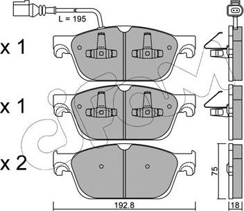 Cifam 822-831-0 - Тормозные колодки, дисковые, комплект autospares.lv