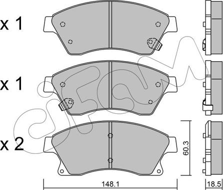 Cifam 822-838-0 - Тормозные колодки, дисковые, комплект autospares.lv