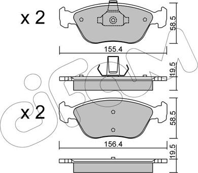 Cifam 822-832-0 - Тормозные колодки, дисковые, комплект autospares.lv