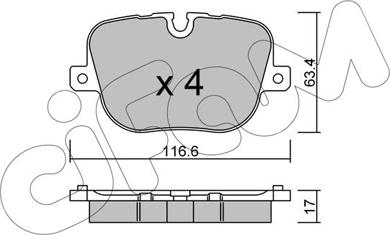 Cifam 822-837-0 - Тормозные колодки, дисковые, комплект autospares.lv