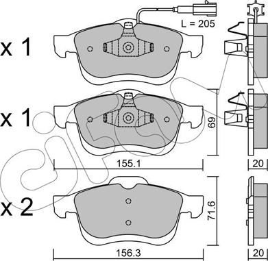 Cifam 822-824-0 - Тормозные колодки, дисковые, комплект autospares.lv