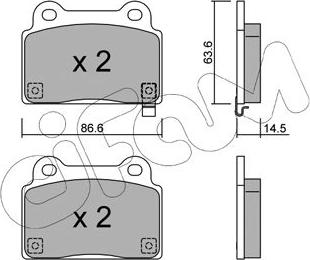 Cifam 822-826-0 - Тормозные колодки, дисковые, комплект autospares.lv