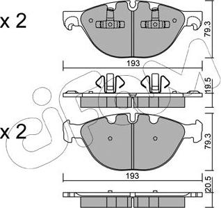 Cifam 822-823-0 - Тормозные колодки, дисковые, комплект autospares.lv