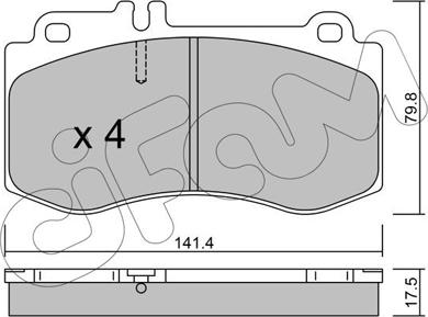 Cifam 822-827-0 - Тормозные колодки, дисковые, комплект autospares.lv